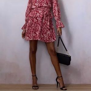 LC Lauren Conrad Midi Peplum Waist Faux Wrap Dress Size XL NWT